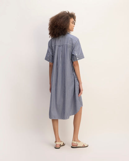 The Daytripper Dress | Dark Navy / White