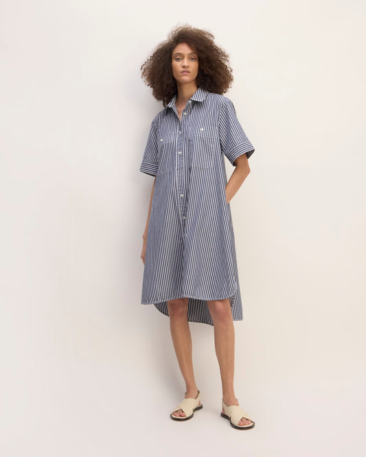 The Daytripper Dress | Dark Navy / White