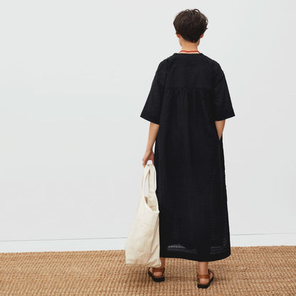 The Caftan Dress | Black Check